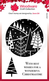 Festive Circle 4 in x 6 in Stamp