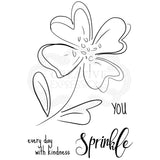 Woodware Clear Singles Poppy Sketch 4 in x 6 in Stamp