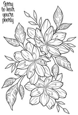 Woodware Clear Singles Clematis Trio 4 in x 6 in Stamp