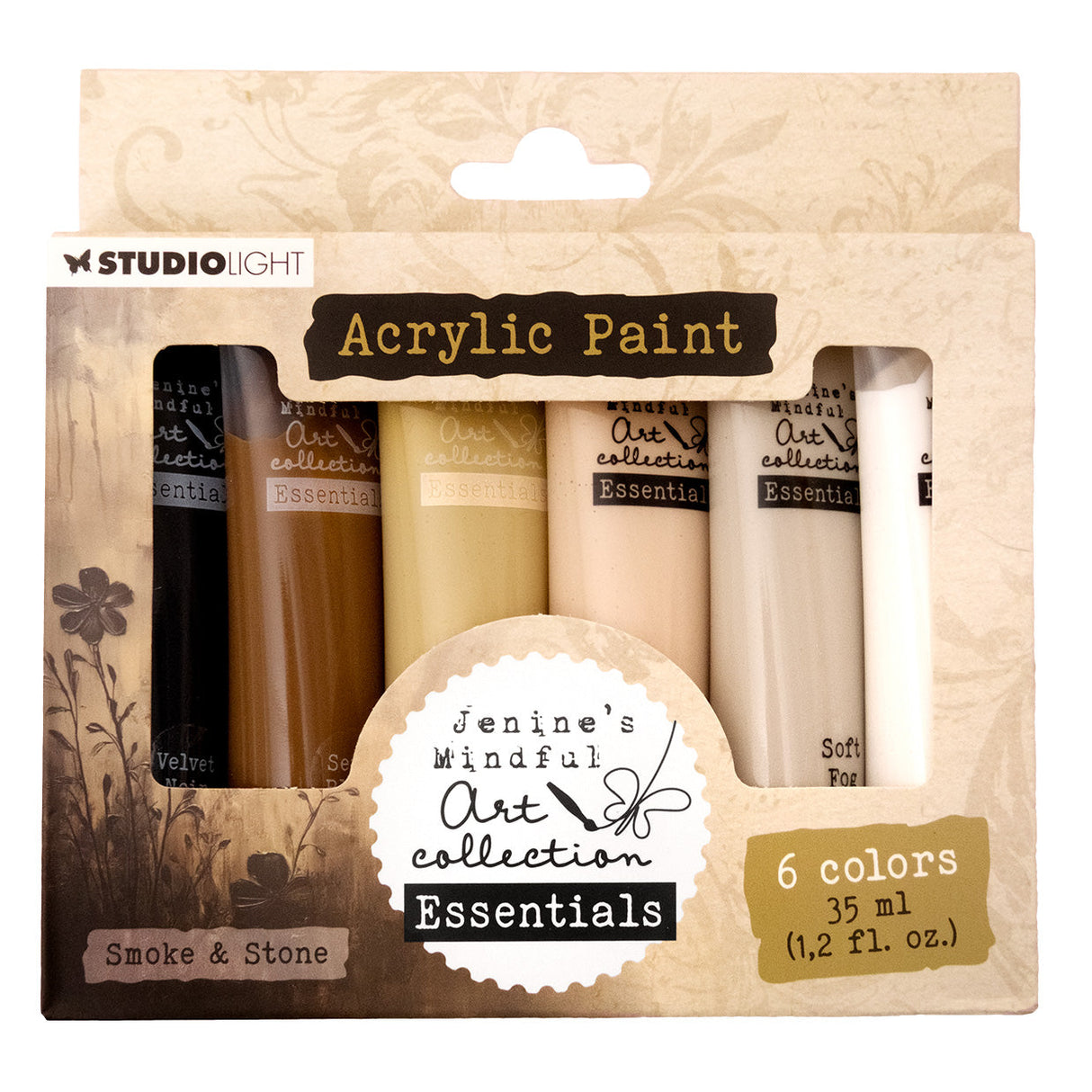 JMA Acrylic Paint Smoke & Stone Essentials 172x154x25mm 6 Pieces
