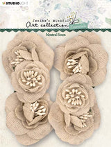 JMA Linen Flowers Neutral Linen Essentials 90x120x6mm 6 PC nr.05