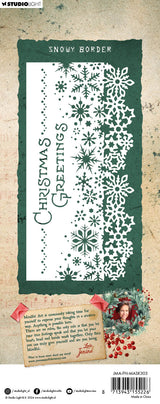 JMA Mask Snowy Border Festive Nostalgia 1 PC