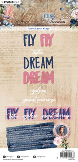 JMA Cutting Die Spread Your Wings Feelings Of Freedom 98x202x1mm 7 PC nr.516