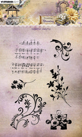 JMA Clear Stamp Hopeful Swirls Growing & Blooming 6 Pieces