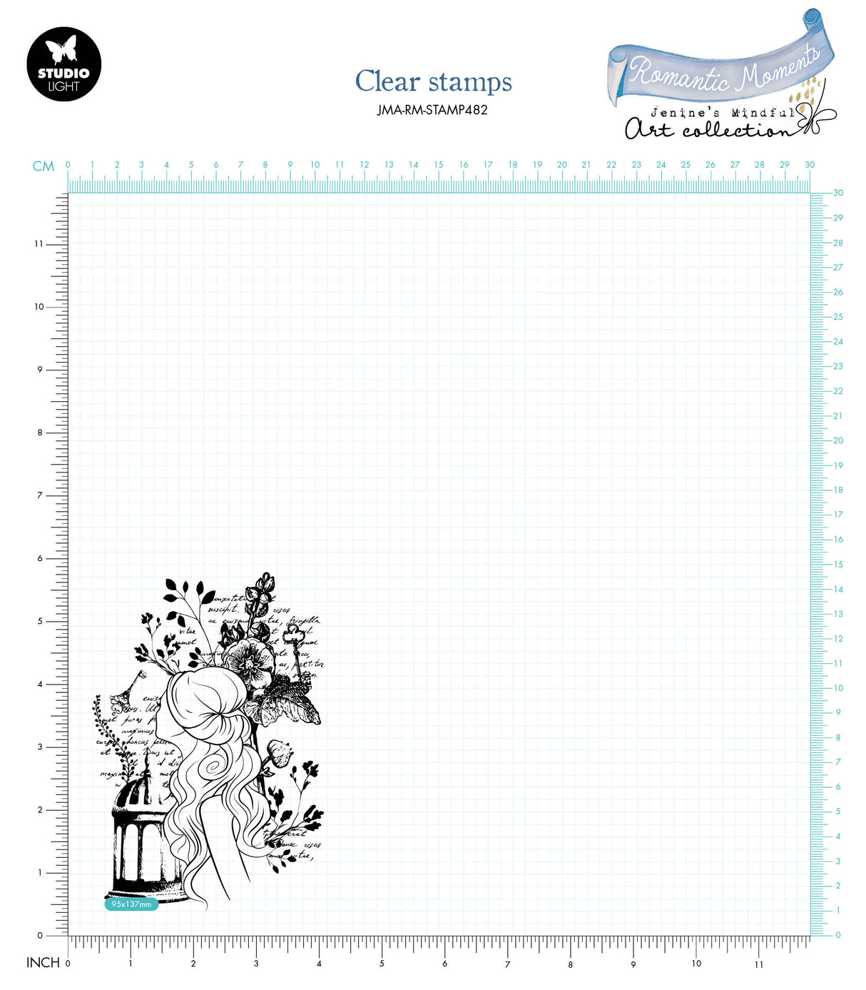 JMA Clear Stamp Looking For Love Romantic Moments 94x137x3mm 1 PC nr.482