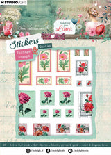 JMA Sticker Sheets Postage Stamps & Quotes Sending You Love 9 SH