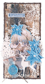 JMA Cutting Die Snowflake & Poinsettia Vintage Christmas 105x210x1mm 15 PC nr.719