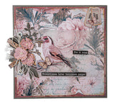 JMA Vellum Sheets Flowers, Script & Baroque Inner Peace 203x203x2mm 6 SH nr.02