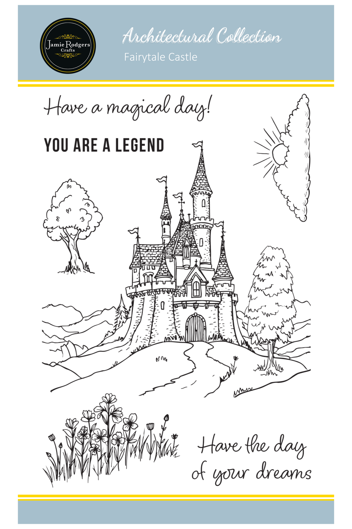 Jamie Rodgers Crafts Fairytale Castle A6 Clear Stamp Set
