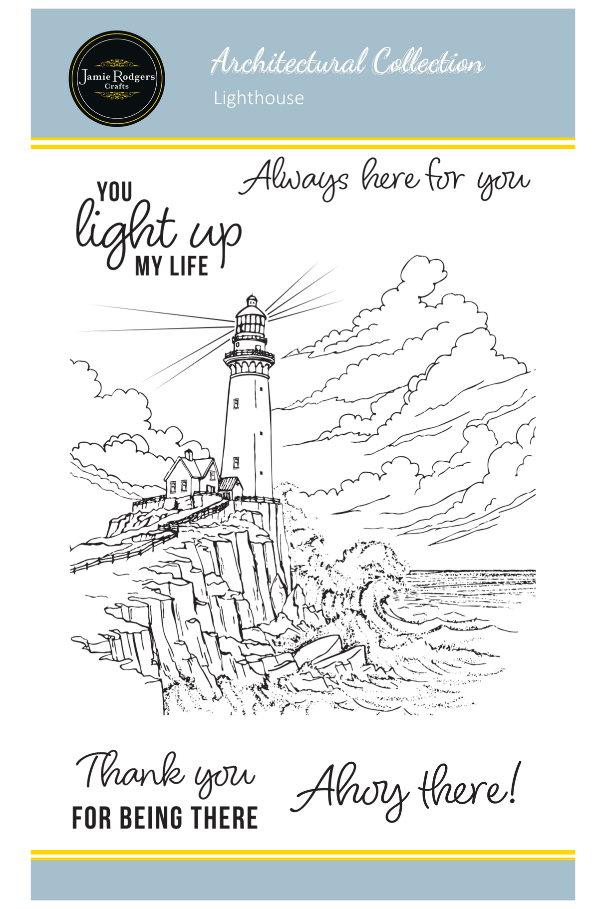 Jamie Rodgers Crafts Lighthouse A6 Clear Stamp Set