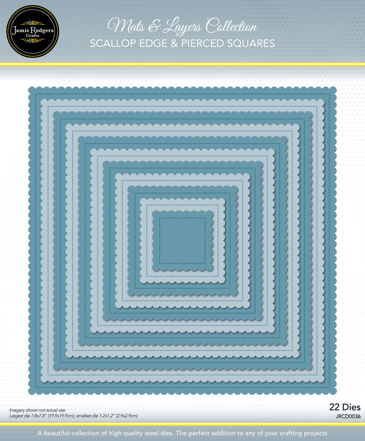 Jamie Rodgers Crafts - Scallop Edge and Pierced Squares Die Set