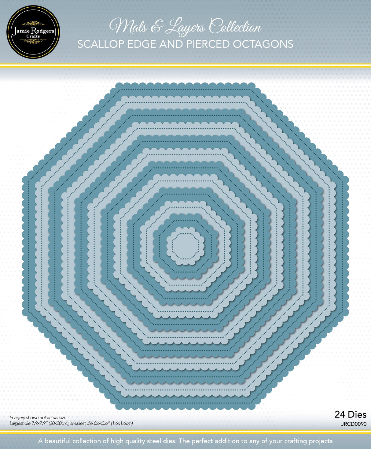 Jamie Rodgers Crafts Scallop Edge and Pierced Octagons Die Set