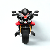 12V Aprilia Junior Riders RSV4 Ride-On Motorcycle W/ Rubber Wheels, Lights & Music Player