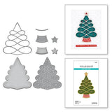 Stitched Christmas Tree Etched Dies from the Christmas Collection