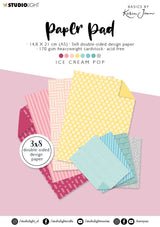 KJ Paper Pad Ice Cream Pop Basics By Karin Joan 148x210mm nr.08