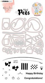 KJ Stamp & Cutting Die Building Pets Bunny Missees By Karin Joan 105x148mm nr.05