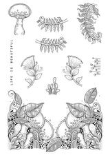Katkin Krafts Woodland Floor 6 in x 8 in Clear Stamp Set