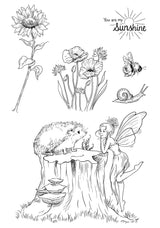 Katkin Krafts Summer Fairy 6 in x 8 in Clear Stamp Set