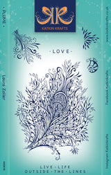 Katkin Krafts Plume 6 in x 8 in Clear Stamp Set