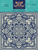 Katkin Krafts Petal Power 7 in x 7 in Stencil