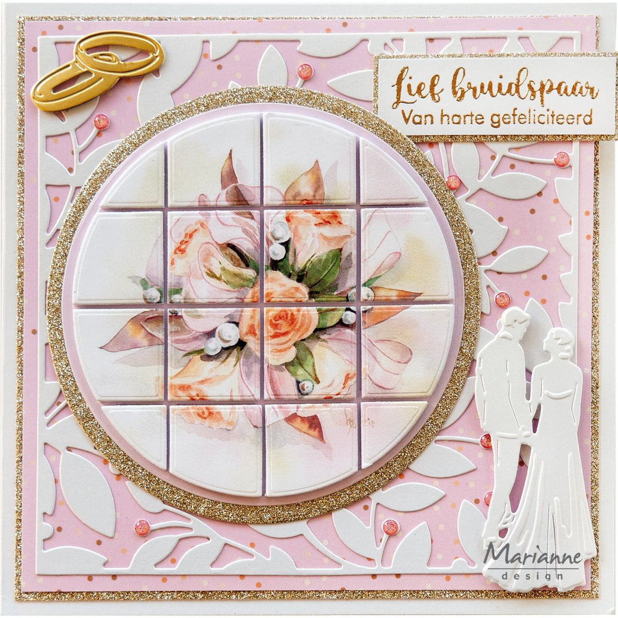 Marianne Design Enamel Dots - Pink Glitter