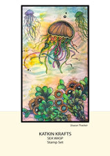 Katkin Krafts Sea Wasp 6 in x 8 in Clear Stamp Set