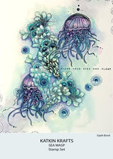 Katkin Krafts Sea Wasp 6 in x 8 in Clear Stamp Set