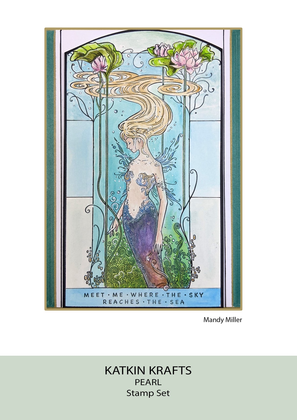 Katkin Krafts Pearl 6 in x 8 in Clear Stamp Set