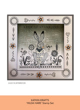 Katkin Krafts Hilda 6 in x 8 in Clear Stamp Set