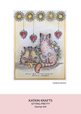 Katkin Krafts Sitting Pretty 6 in x 8 in Clear Stamp Set