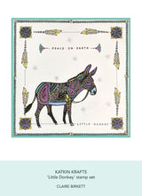 Katkin Krafts Little Donkey 6 in x 8 in Clear Stamp Set