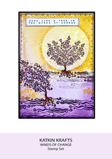 Katkin Krafts Winds Of Change 6 in x 8 in Clear Stamp Set