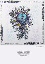 Katkin Krafts Precious World 6 in x 8 in Clear Stamp Set