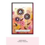 Katkin Krafts Full Bloom 6 in x 8 in Clear Stamp Set