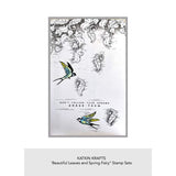 Katkin Krafts Beautiful Leaves 6 in x 8 in Clear Stamp Set