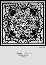 Katkin Krafts Petal Power 7 in x 7 in Stencil