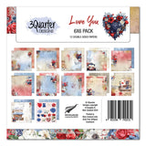 3Quarter Designs Love You 6x6 Paper Pack