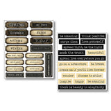 Mixed Media Sticker Set 10/Pkg Little Words