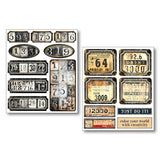 Mixed Media Sticker Set 10/Pkg Grungy Tags