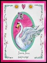 Pink Ink Designs Swan Jovi 6 in x 8 in Clear Stamp Set