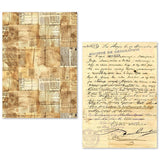 A5 Tissue Paper Set – 24 Sheets Vintage Manuscript