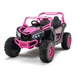 24V UTV-Max PRO Edition XXL 2-Seater 4x4 Ride-On Buggy W/ EVA Rubber Wheels, Silent Motors, Music, Lights & RC