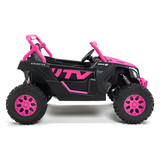 24V UTV-Max PRO Edition XXL 2-Seater 4x4 Ride-On Buggy W/ EVA Rubber Wheels, Silent Motors, Music, Lights & RC