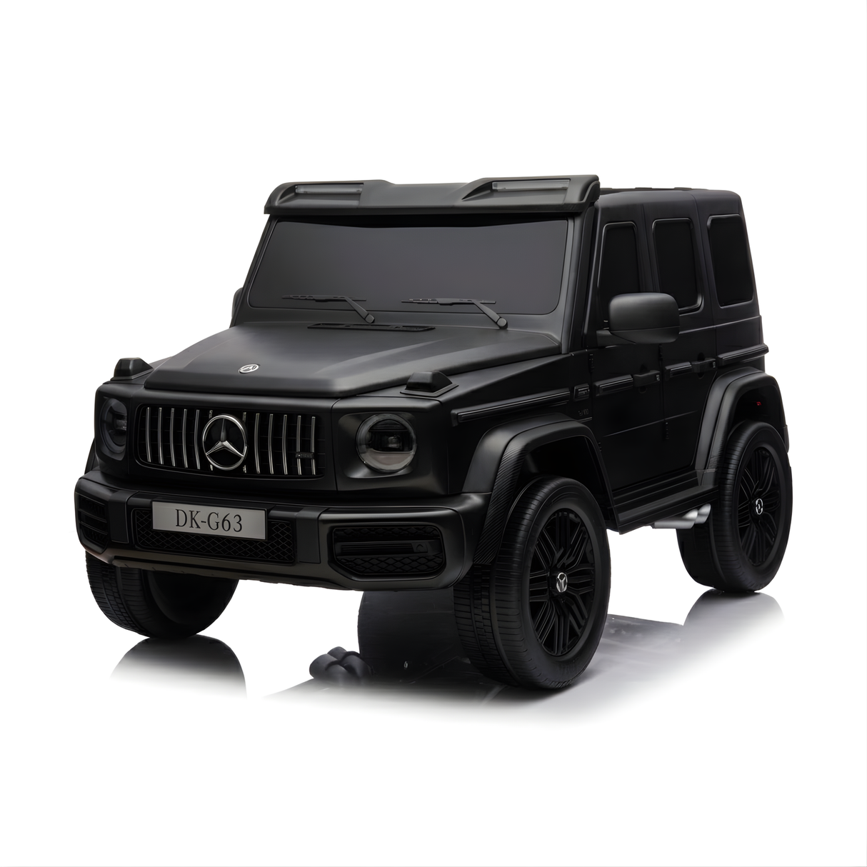 2x24V Mercedes Benz G63 Kids Supersized Matte Black XXL Ride-On Truck W/ Rubber Wheels, MP4 Touchscreen, Double Battery Pack & RC