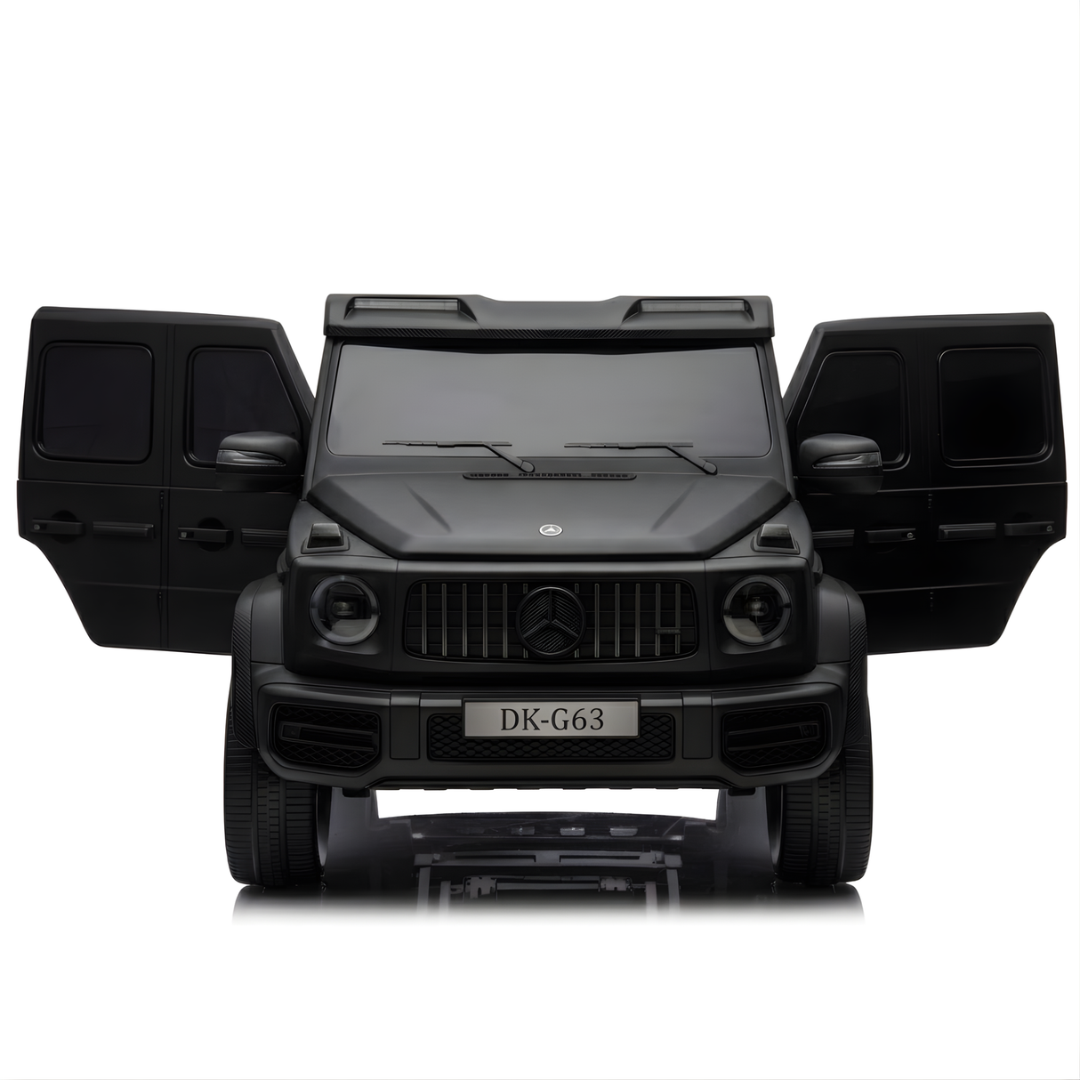2x24V Mercedes Benz G63 Kids Supersized Matte Black XXL Ride-On Truck W/ Rubber Wheels, MP4 Touchscreen, Double Battery Pack & RC