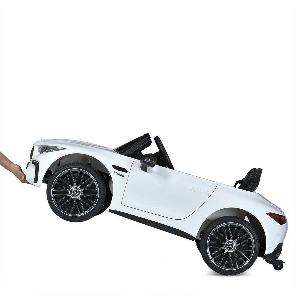Voiture de luxe Mercedes Benz AMG SL63 12 V pour enfants : voiture télécommandée électrique XL