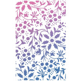 Ciao Bella Texture Stencil 5"x8" Winter Flowers