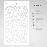 Ciao Bella Texture Stencil 5"x8" Winter Flowers