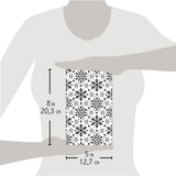 Ciao Bella Texture Stencil 5"x8" Snowflakes