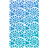 Ciao Bella Texture Stencil 5x8 Fossil Shells